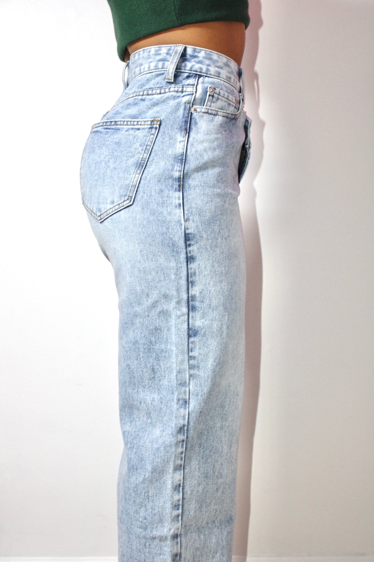 Crossover Straight Leg Jeans