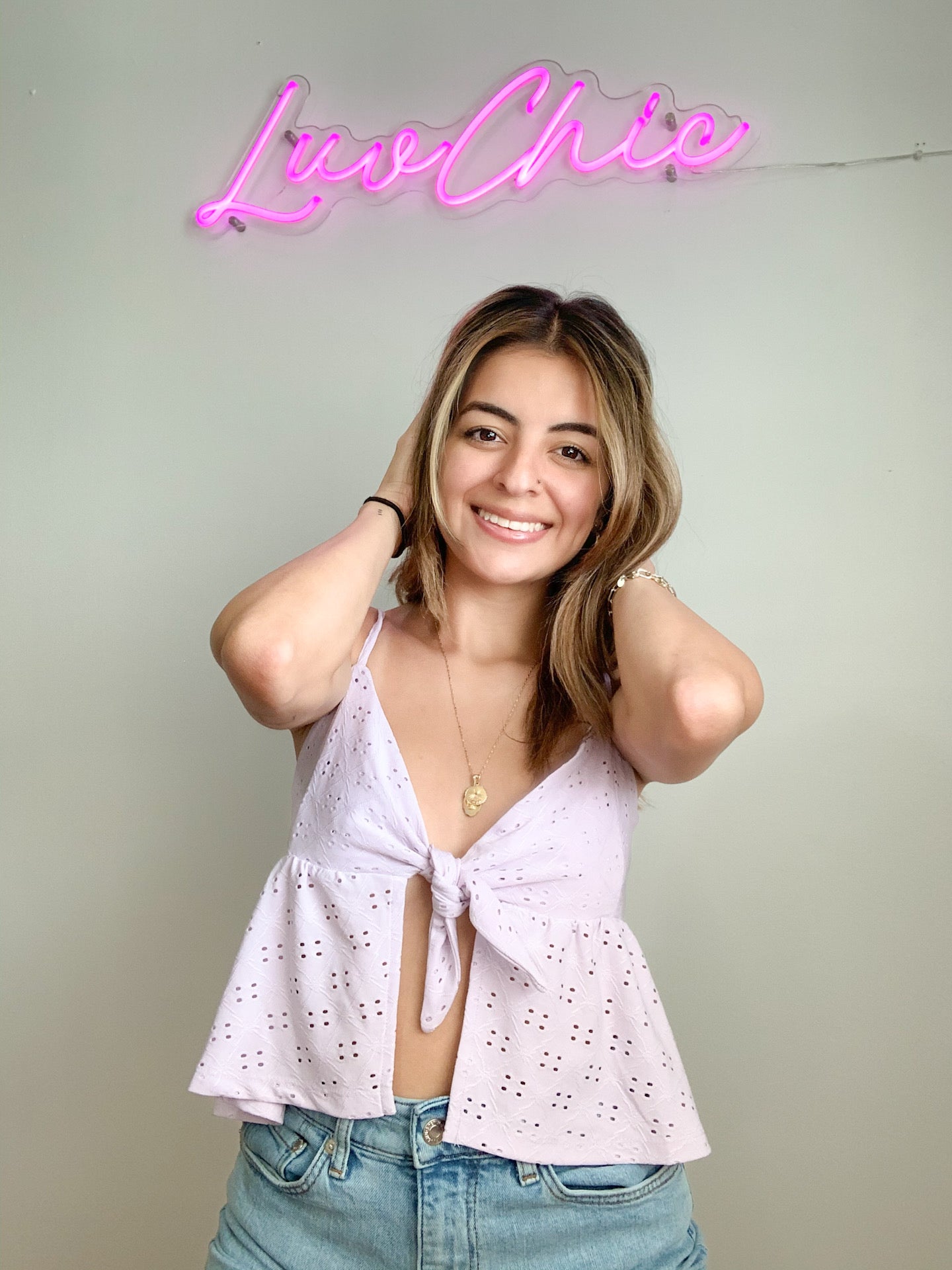 Claire Lilac Crop Top