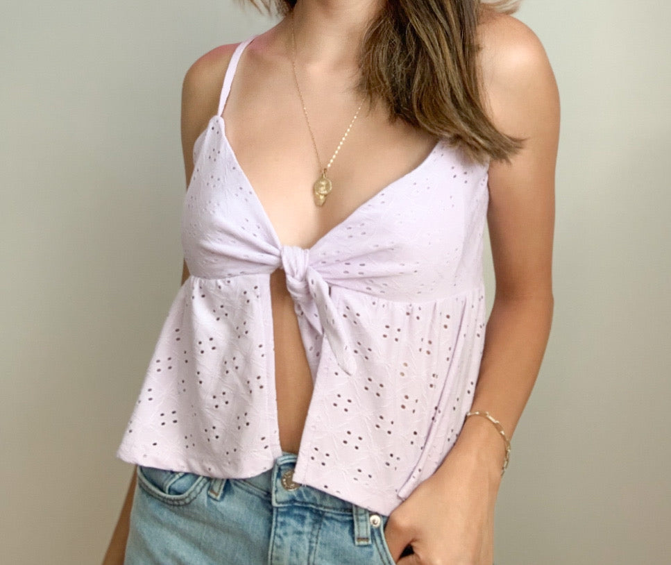 Claire Lilac Crop Top